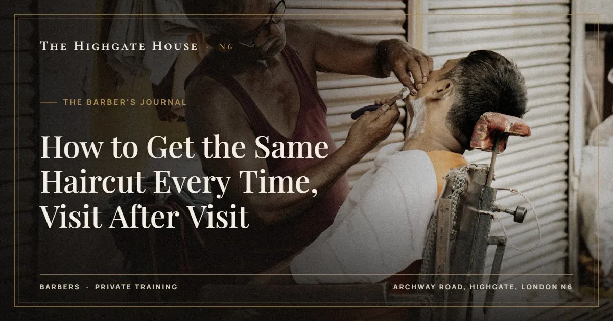 How to Get the Same Haircut Every Time, Visit After Visit - The Barber's Journal, The Highgate House, Highgate N6