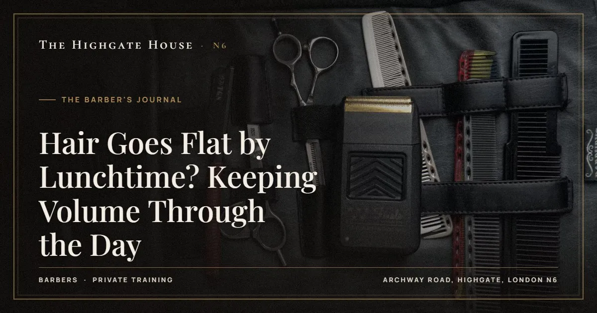Hair Goes Flat by Lunchtime? Keeping Volume Through the Day - The Barber's Journal, The Highgate House, Highgate N6