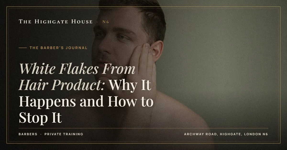 White Flakes From Hair Product: Why It Happens and How to Stop It - The Barber's Journal, The Highgate House, Highgate N6