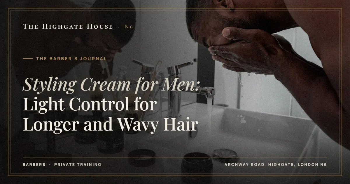 Styling Cream for Men: Light Control for Longer and Wavy Hair - The Barber's Journal, The Highgate House, Highgate N6