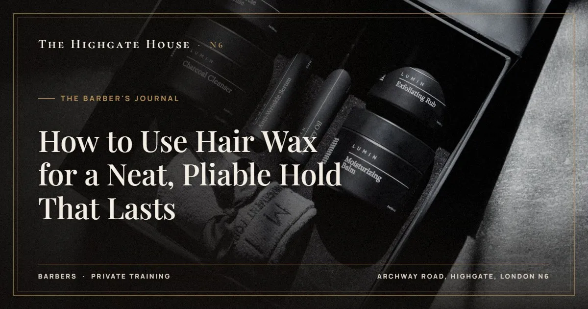 How to Use Hair Wax for a Neat, Pliable Hold That Lasts - The Barber's Journal, The Highgate House, Highgate N6
