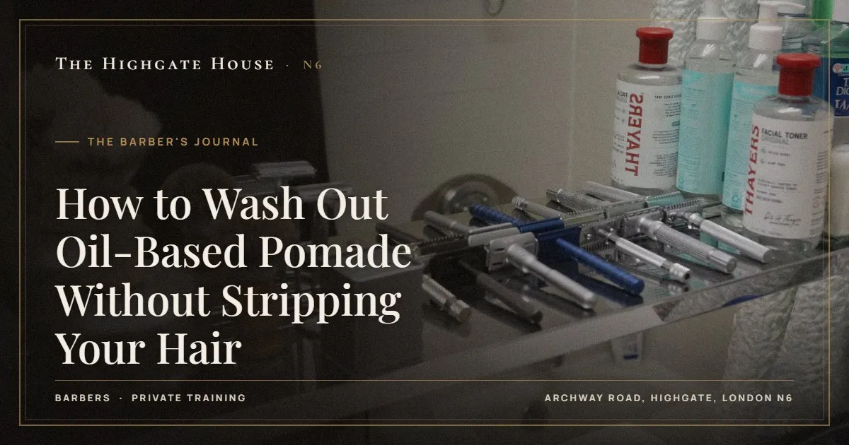 How to Wash Out Oil-Based Pomade Without Stripping Your Hair - The Barber's Journal, The Highgate House, Highgate N6