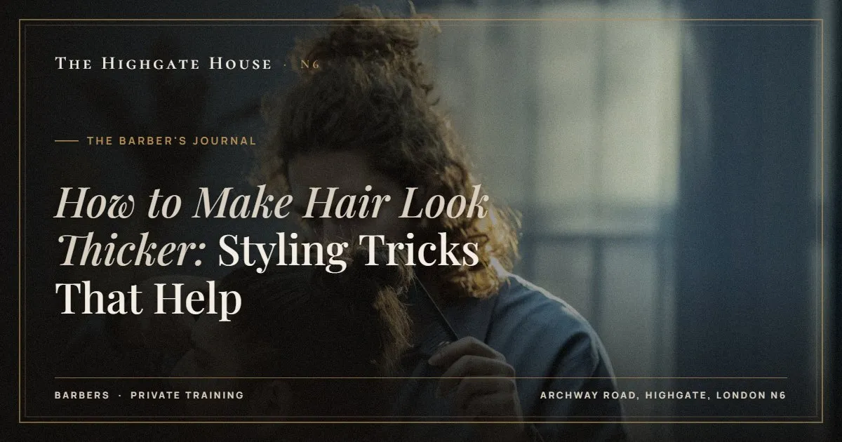 How to Make Hair Look Thicker: Styling Tricks That Help - The Barber's Journal, The Highgate House, Highgate N6