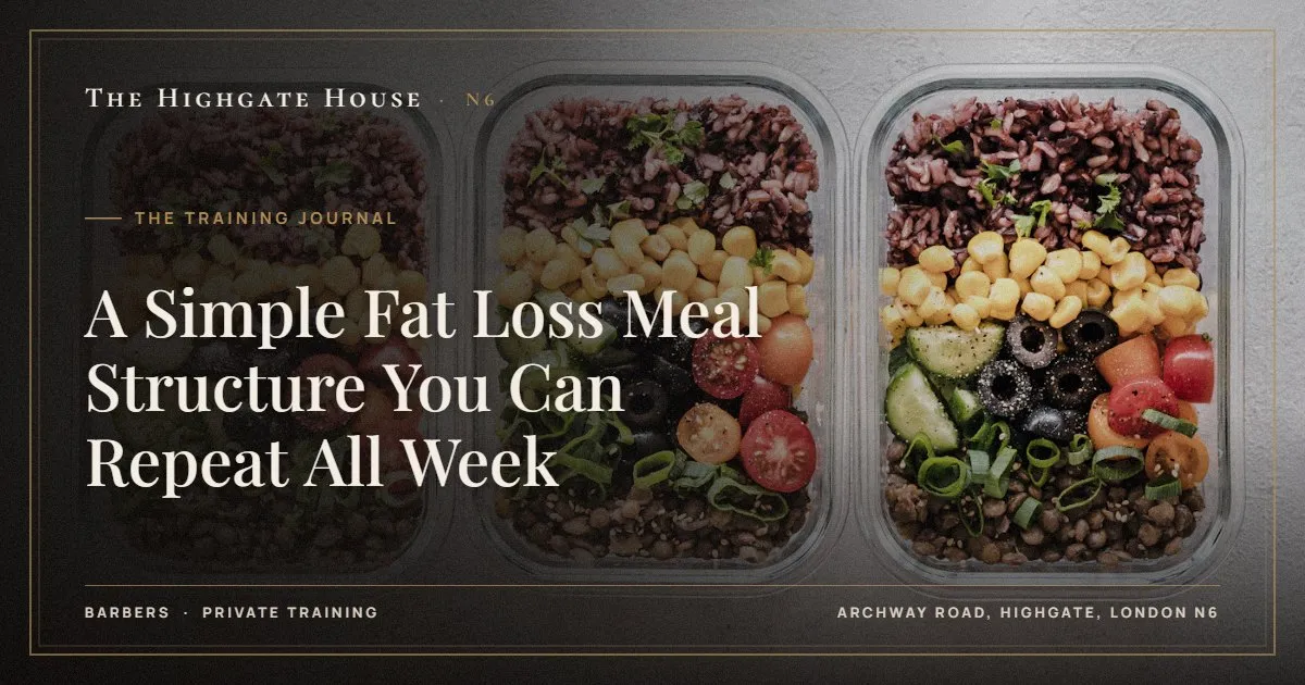 A Simple Fat Loss Meal Structure You Can Repeat All Week - The Training Journal, The Highgate House, Highgate N6