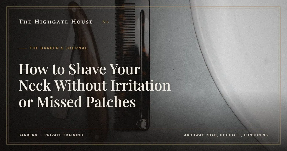 How to Shave Your Neck Without Irritation or Missed Patches - The Barber's Journal, The Highgate House, Highgate N6