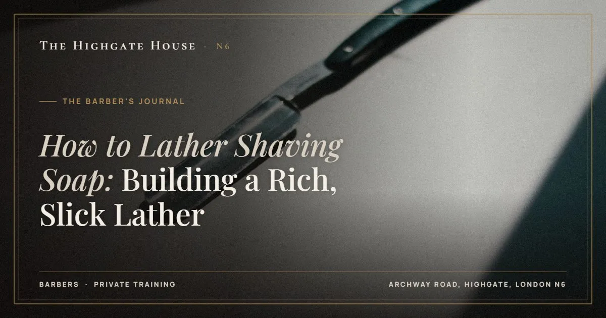 How to Lather Shaving Soap: Building a Rich, Slick Lather - The Barber's Journal, The Highgate House, Highgate N6