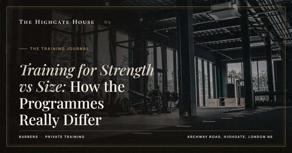 Training for Strength vs Size: How the Programmes Really Differ - The Training Journal, The Highgate House, Highgate N6