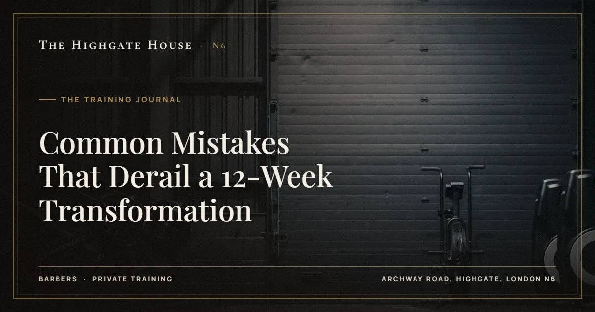Common Mistakes That Derail a 12-Week Transformation - The Training Journal, The Highgate House, Highgate N6