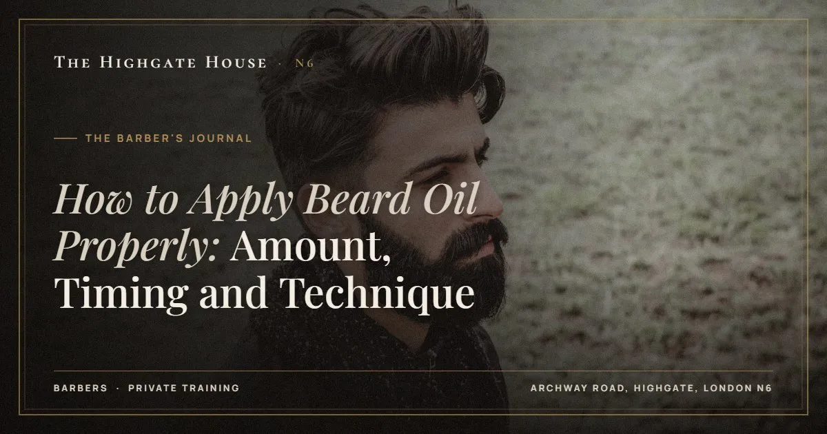 How to Apply Beard Oil Properly: Amount, Timing and Technique - The Barber's Journal, The Highgate House, Highgate N6