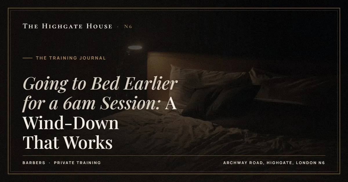 Going to Bed Earlier for a 6am Session: A Wind-Down That Works - The Training Journal, The Highgate House, Highgate N6