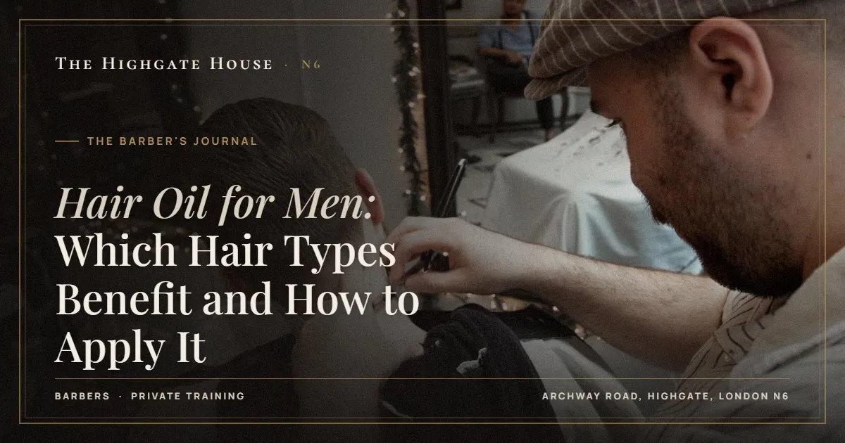 Hair Oil for Men: Which Hair Types Benefit and How to Apply It - The Barber's Journal, The Highgate House, Highgate N6
