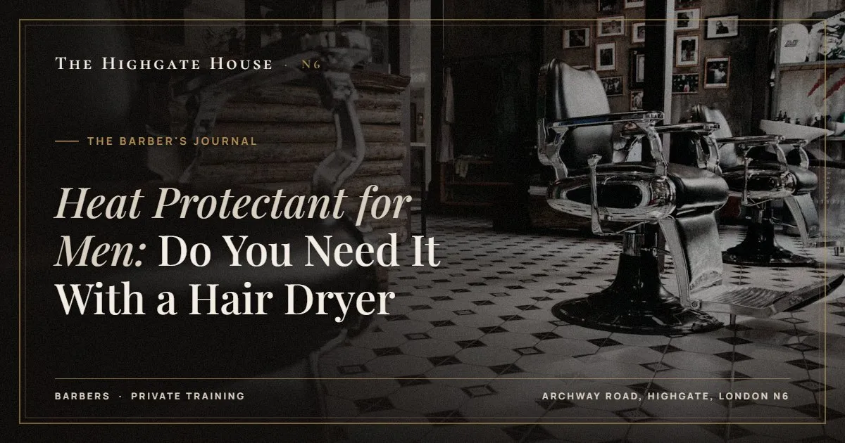 Heat Protectant for Men: Do You Need It With a Hair Dryer - The Barber's Journal, The Highgate House, Highgate N6