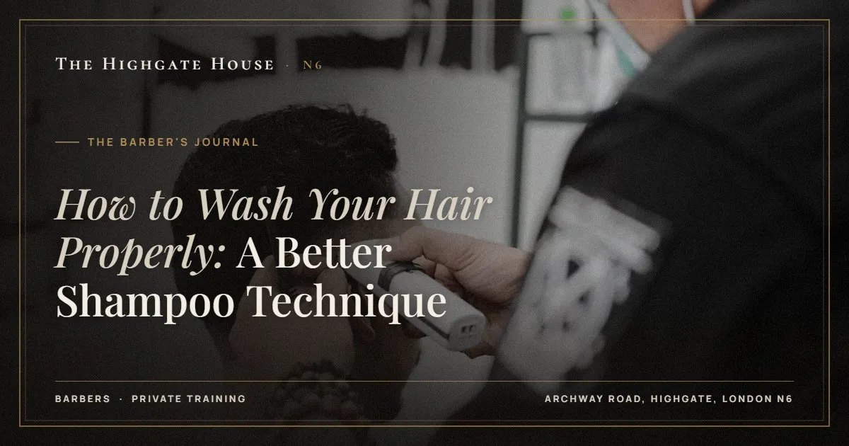 How to Wash Your Hair Properly: A Better Shampoo Technique - The Barber's Journal, The Highgate House, Highgate N6