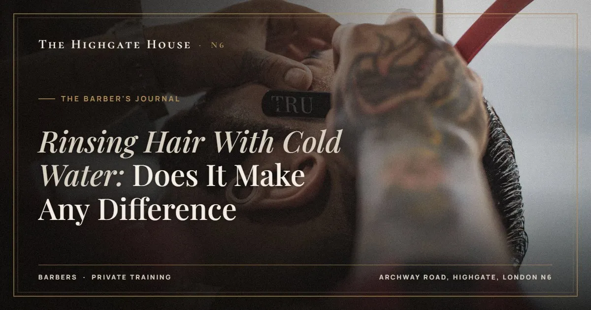 Rinsing Hair With Cold Water: Does It Make Any Difference - The Barber's Journal, The Highgate House, Highgate N6