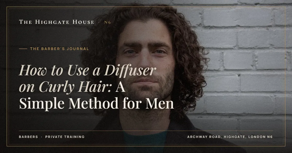 How to Use a Diffuser on Curly Hair: A Simple Method for Men - The Barber's Journal, The Highgate House, Highgate N6