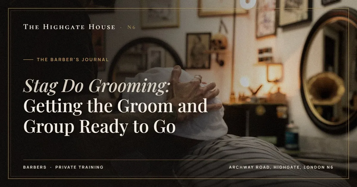 Stag Do Grooming: Getting the Groom and Group Ready to Go - The Barber's Journal, The Highgate House, Highgate N6