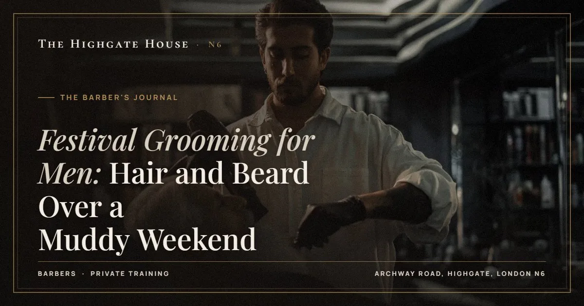 Festival Grooming for Men: Hair and Beard Over a Muddy Weekend - The Barber's Journal, The Highgate House, Highgate N6