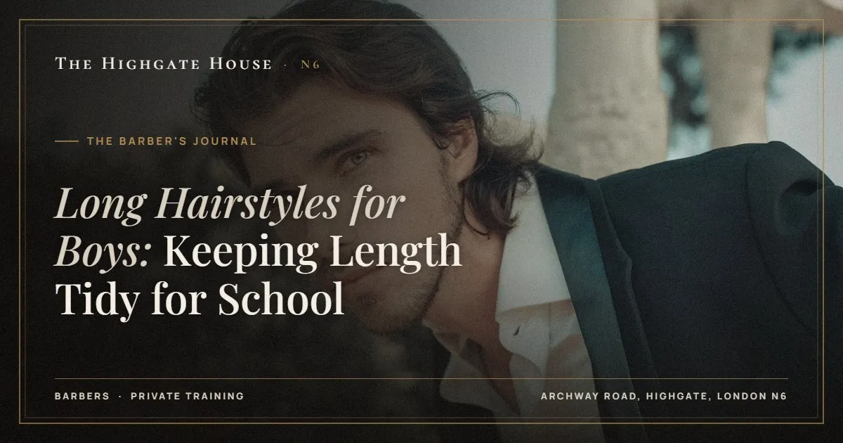 Long Hairstyles for Boys: Keeping Length Tidy for School - The Barber's Journal, The Highgate House, Highgate N6