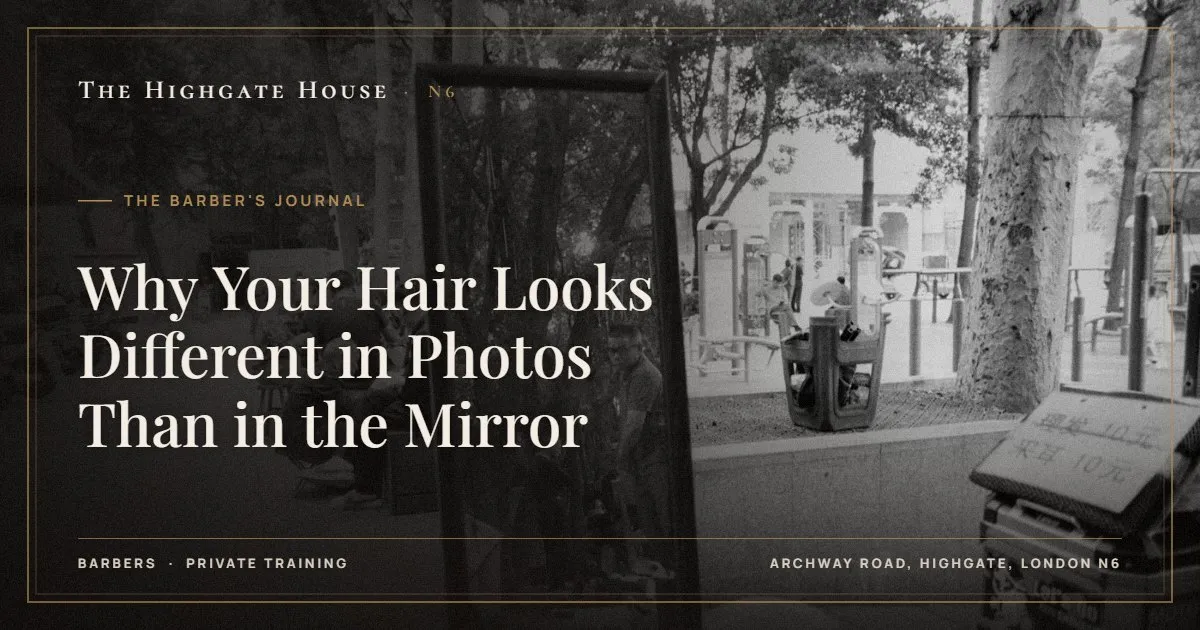 Why Your Hair Looks Different in Photos Than in the Mirror - The Barber's Journal, The Highgate House, Highgate N6