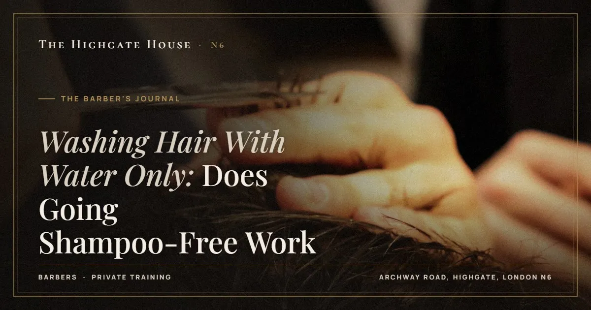 Washing Hair With Water Only: Does Going Shampoo-Free Work - The Barber's Journal, The Highgate House, Highgate N6