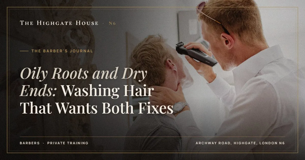 Oily Roots and Dry Ends: Washing Hair That Wants Both Fixes - The Barber's Journal, The Highgate House, Highgate N6