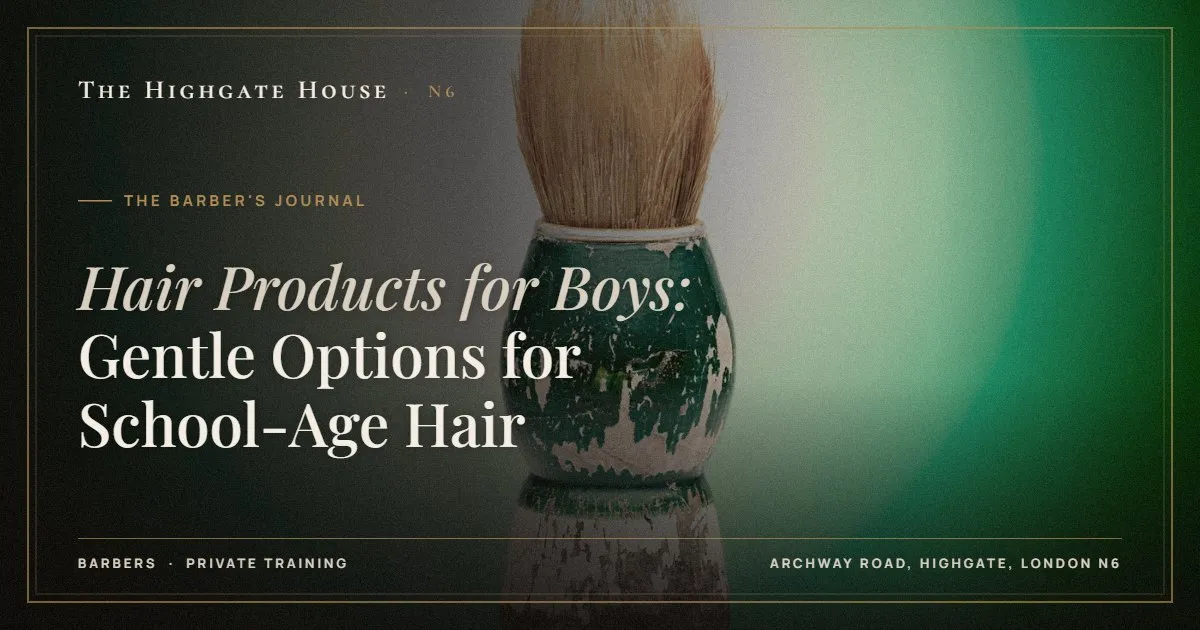 Hair Products for Boys: Gentle Options for School-Age Hair - The Barber's Journal, The Highgate House, Highgate N6