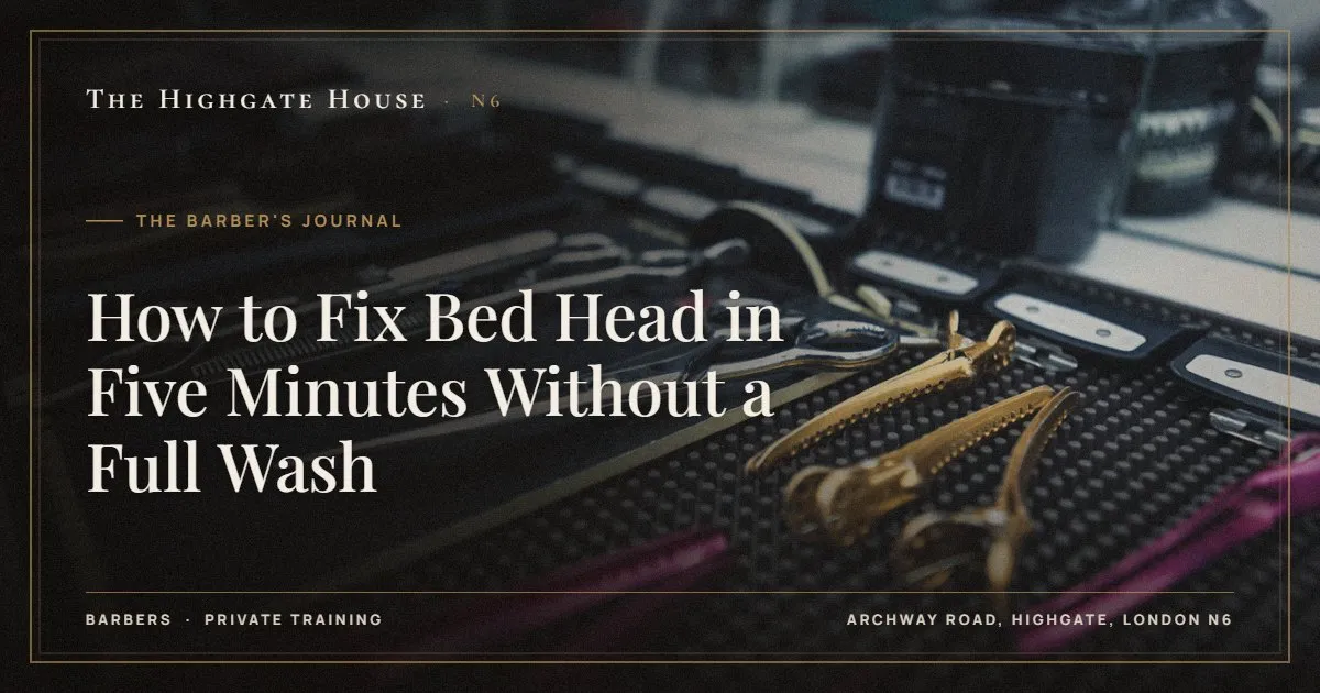 How to Fix Bed Head in Five Minutes Without a Full Wash - The Barber's Journal, The Highgate House, Highgate N6