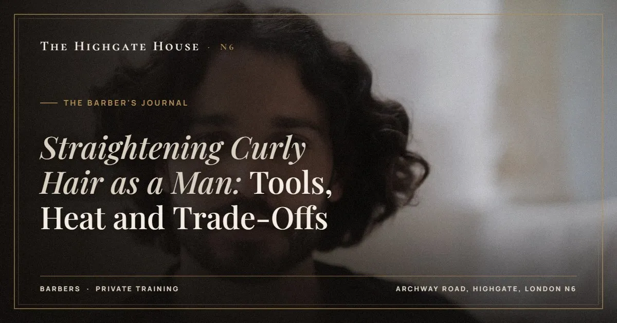 Straightening Curly Hair as a Man: Tools, Heat and Trade-Offs - The Barber's Journal, The Highgate House, Highgate N6
