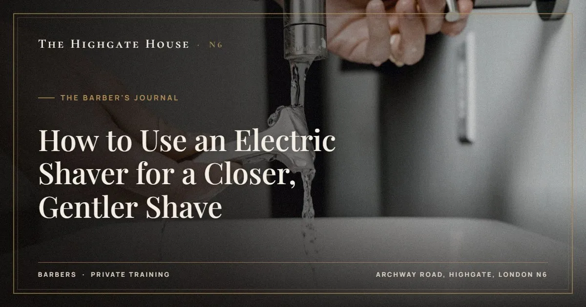 How to Use an Electric Shaver for a Closer, Gentler Shave - The Barber's Journal, The Highgate House, Highgate N6