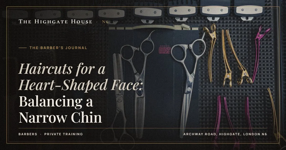 Haircuts for a Heart-Shaped Face: Balancing a Narrow Chin - The Barber's Journal, The Highgate House, Highgate N6