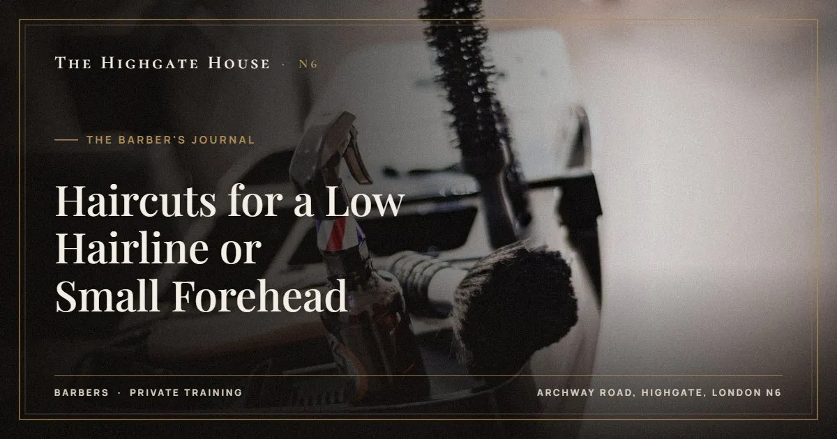 Haircuts for a Low Hairline or Small Forehead - The Barber's Journal, The Highgate House, Highgate N6