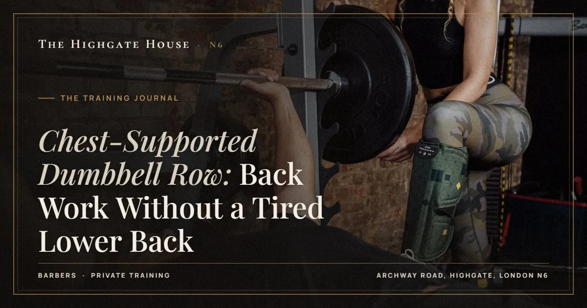 Chest-Supported Dumbbell Row: Back Work Without a Tired Lower Back - The Training Journal, The Highgate House, Highgate N6