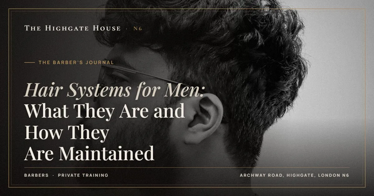 Hair Systems for Men: What They Are and How They Are Maintained - The Barber's Journal, The Highgate House, Highgate N6