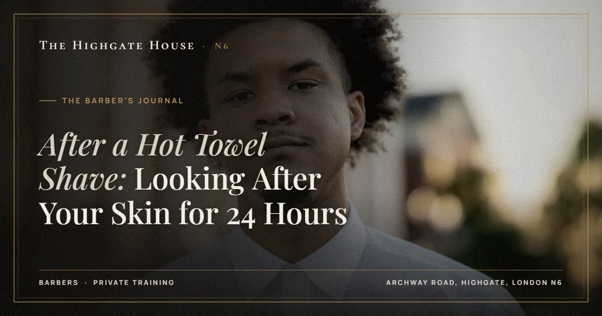 After a Hot Towel Shave: Looking After Your Skin for 24 Hours - The Barber's Journal, The Highgate House, Highgate N6