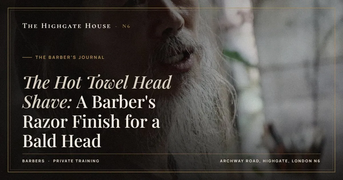 The Hot Towel Head Shave: A Barber's Razor Finish for a Bald Head - The Barber's Journal, The Highgate House, Highgate N6