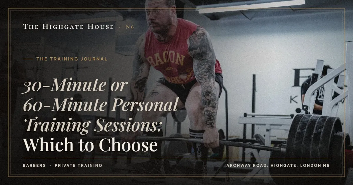 30-Minute or 60-Minute Personal Training Sessions: Which to Choose - The Training Journal, The Highgate House, Highgate N6
