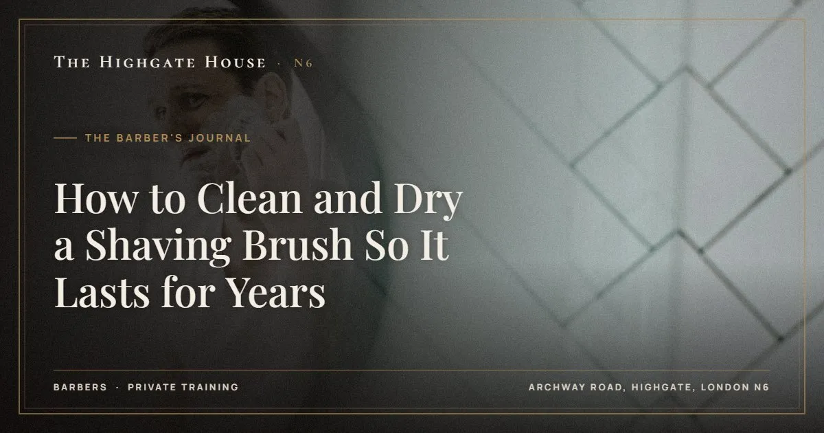 How to Clean and Dry a Shaving Brush So It Lasts for Years - The Barber's Journal, The Highgate House, Highgate N6