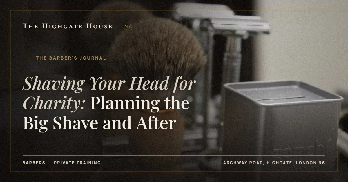 Shaving Your Head for Charity: Planning the Big Shave and After - The Barber's Journal, The Highgate House, Highgate N6
