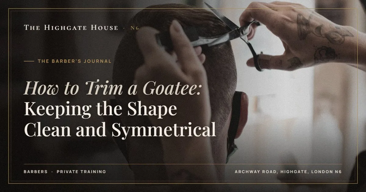 How to Trim a Goatee: Keeping the Shape Clean and Symmetrical - The Barber's Journal, The Highgate House, Highgate N6