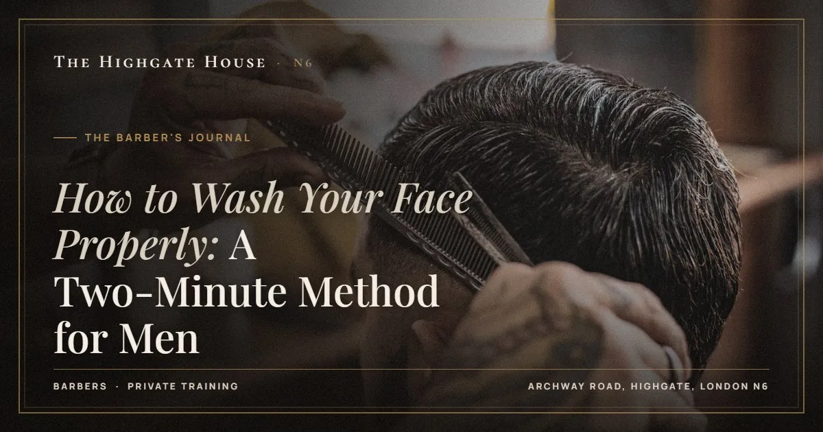 How to Wash Your Face Properly: A Two-Minute Method for Men - The Barber's Journal, The Highgate House, Highgate N6
