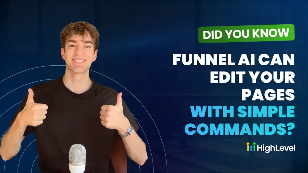 Funnel AI Can Edit Your Pages with Simple Commands