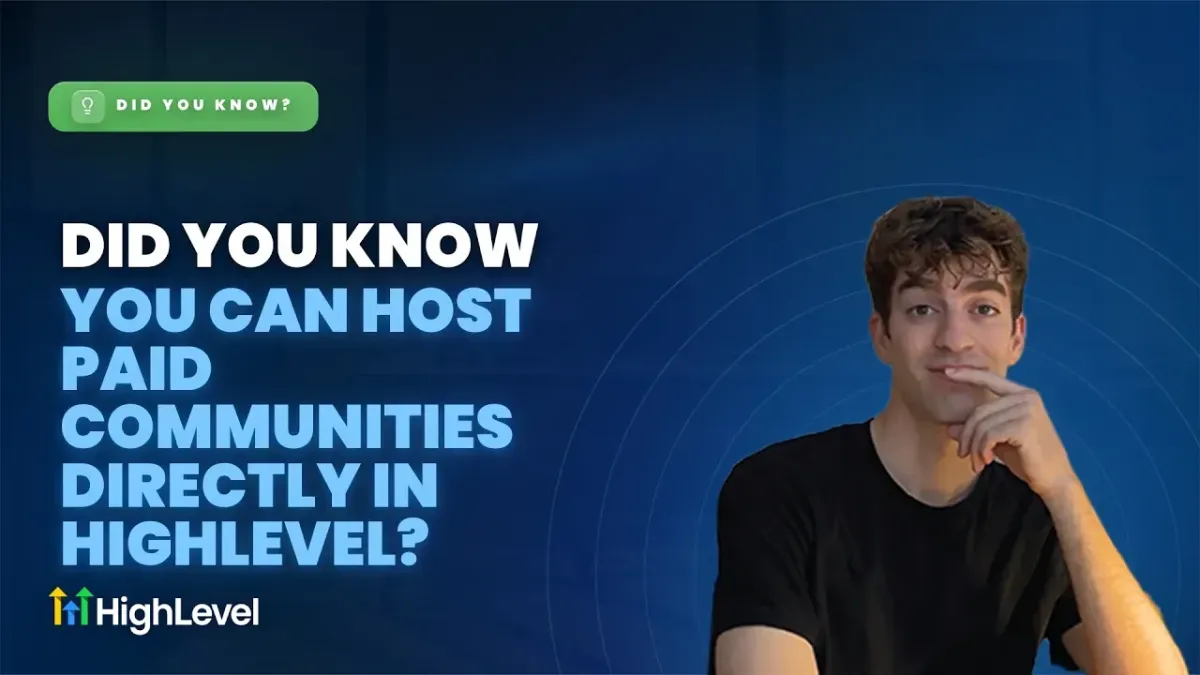 Host Paid Communities Directly in HighLevel