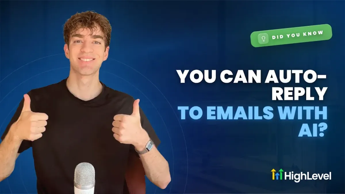 Now you can Auto Reply to Emails with AI in HighLevel