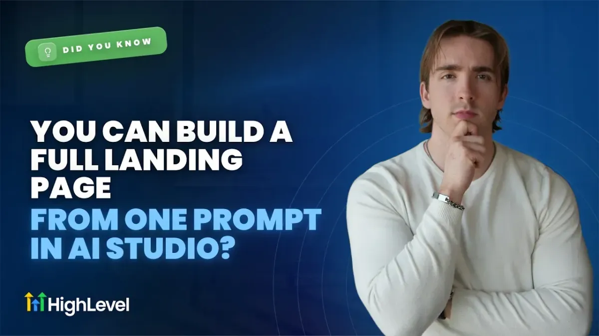 Did You Know You Can Build a Full Landing Page From One Prompt in AI Studio?