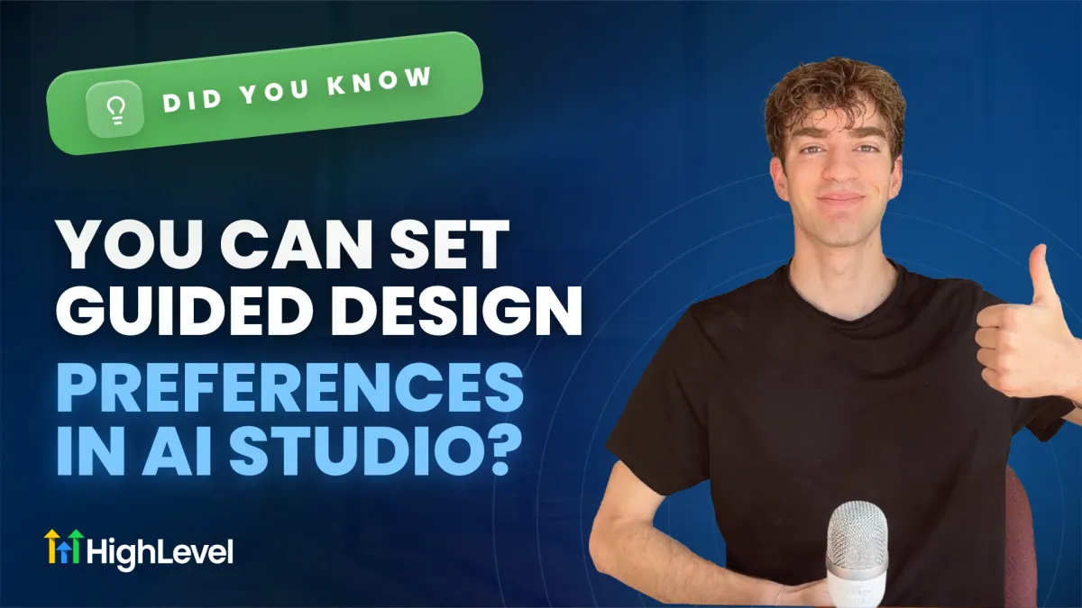 Did You Know You Can Set Guided Design Preferences in AI Studio?