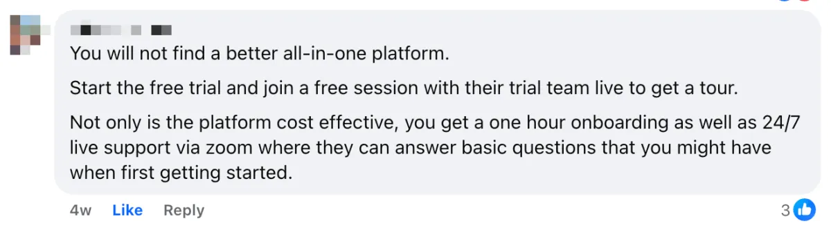 FB testimonial 