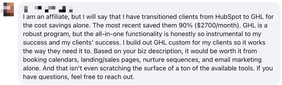 FB testimonial 