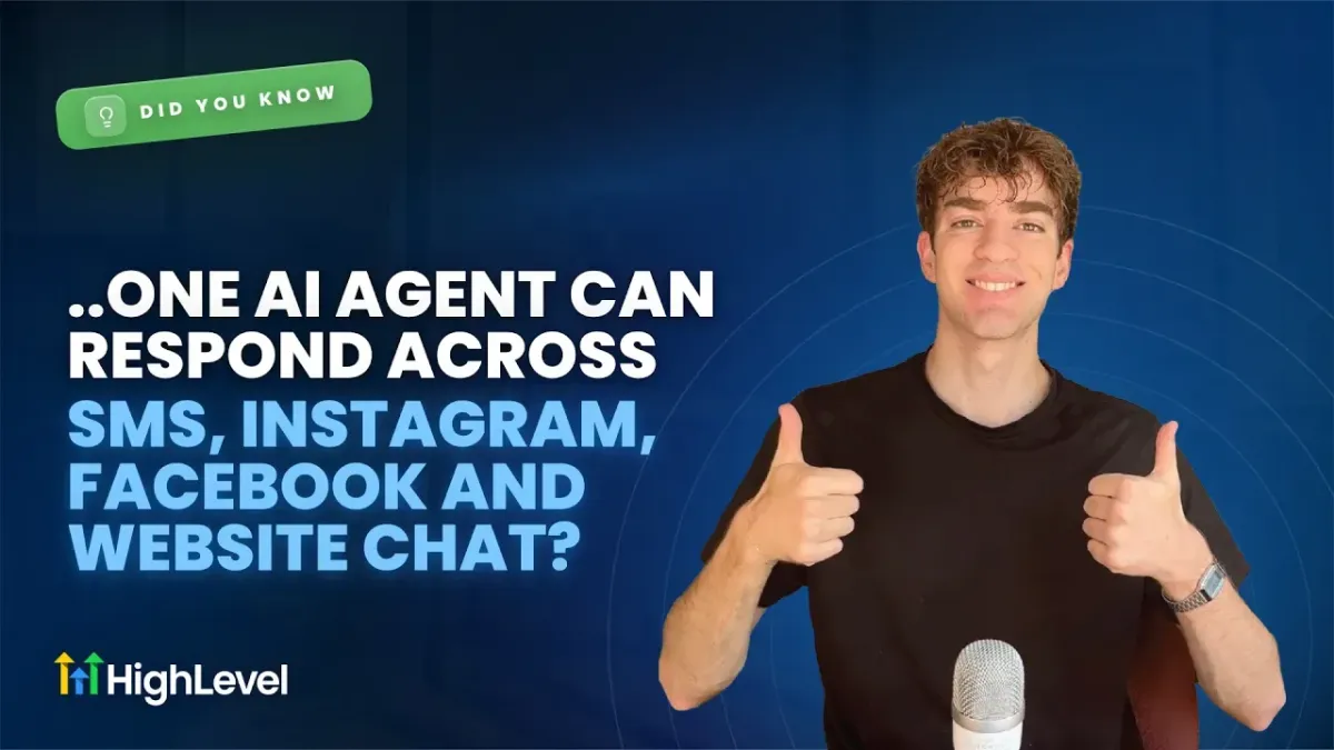 Did You Know One AI Agent Can Respond Across SMS, Instagram, Facebook and Website Chat?