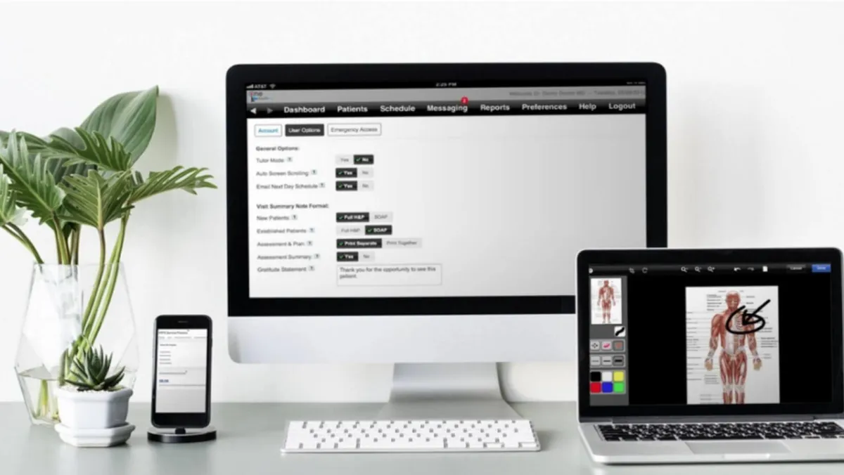 OneTouch EMR on desktop, tablet, and phone