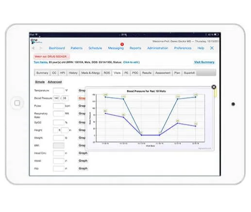 OneTouch EMR vitals entry